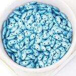 3x8 mm  Mobyduo Alabaster Pastel Metallic Aqua x 50 pc(s)