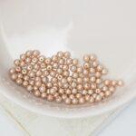 2 mm Round Glass beads Beige x 100 pc(s)