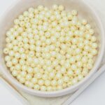 4 mm Round Glass beads Chalk White Cream Luster x 60 pc(s)
