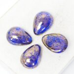 13x18 mm Pear glass cabochon Sapphire Luster Opaque TopazPink x 4 pc(s)