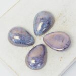 13x18 mm Pear glass cabochon Sky Blue Coral Luster Opaque TopazPink x 4 pc(s)