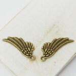 11x29 mm Feather Charm Antique bronze x 10 pc(s)