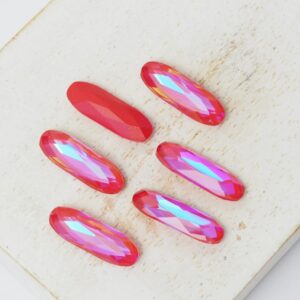 5x15 mm baguette glass cabochons