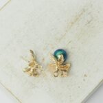 10x11.5 mm Bird charm for 1/2 drilled pearl Gold-colored x 2 pc(s)