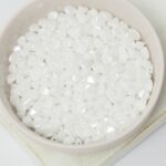 3x5 mm Pinch beads Chalk White Shimmer x 10 g