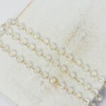 3 mm Gold - colored Chain with Transparent Beads  x 50 cm