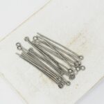 0.7x30 mm Antique-silver Simple eye pin x 60 pc(s)
