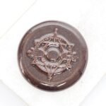 36 mm Lunar Cycle Beadingschool Art Cabochon Fairy Brown on light clay x 1 pc(s)