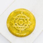 36 mm Lunar Cycle Beadingschool Art Cabochon Naples Ochre on light clay x 1 pc(s)