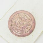 36 mm Phoenix Uprising Beadingschool Art Cabochon Lavender on light clay x 1 pc(s)