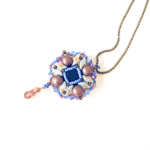 DENIM BEAUTY pendant beading tutorial by Veronka Kralovicova