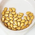 5x8 mm PaisleyDuo Crystal Bronze Gold x 10 g