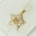 21x22 mm Luxury Star Pendant for Half Drilled Pearl Gold-colored x 1 pc(s)