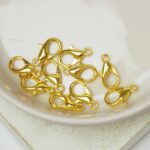 6x10 mm Simple Lobster clasp Gold-colored x 10 pc(s)