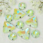 Wintertime Blooming Acrylic cabochon Peridot Shine