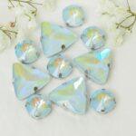 Wintertime Blooming Acrylic cabochon Light Sapphire Shine