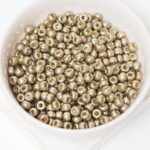 6/0 Miyuki seed beads 4222 Duracoat Galvanized Pewter x 15 g