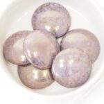 25 mm Round Glass Cabochon 28410-15496 Frosted Teracota Purple x 2 pc(s)