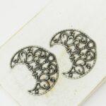 16x30 mm Moon Filigree Antique-silver x 2 pc(s)