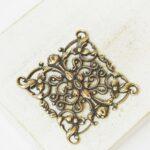 30x30 mm Square Filigree Antique bronze x 1 pc(s)