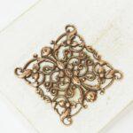 30x30 mm Square Filigree Antique copper x 1 pc(s)