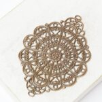 35x45 mm Advent hearts connector Filigree Antique copper x 1 pc(s)