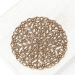 38 mm Flower Circle Filigree Antique copper x 1 pc(s)