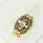 15x25 mm Magic Door Oval Box Neumann Clasp Antique bronze x 1 pc(s)