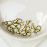 6x10 mm Simple Lobster Clasp Antique bronze x 10 pc(s)