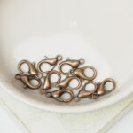 6x10 mm Simple Lobster Clasp Antique copper x 10 pc(s)