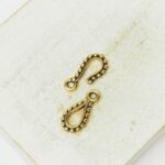 7x15 mm Tierracast Eye Hook Clasp Antique gold x 1 pc(s)