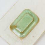 25x36 mm Big Tile Beadingschool Art Cabochon Enchanted Green on light clay x 1 pc(s)