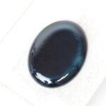 27x35 mm Oval Beadingschool Art Cabochon Midnight Black on light clay x 1 pc(s)