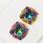 18 mm Curved Square Moonface Cabochon Volcano x 2 pc(s)