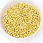 4 mm Glass Bicone Bead Light Beige Travertin x 10 g