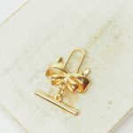 15.5x16 mm Ribbon Toggle Clasp Gold-colored x 1 pc(s)