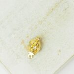 7 mm Small Ball with crystal Neumann Clasp Gold-colored x 1 pc(s)