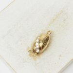 8x15 mm Rounded Oval Neumann Clasp Gold-colored x 1 pc(s)