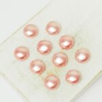 11 mm Vintage Nacre Round Pearls Pink x 10 pc(s)