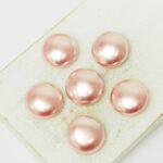 14 mm Vintage Nacre Round Pearls Pink x 6 pc(s)
