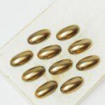 7.4x14.6 mm Vintage Nacre Oval Pearls Bronze x 10 pc(s)