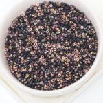 11/0 Miyuki seed beads 55045 Black Capri Rose Matted x 5 g