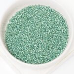 15/0 Miyuki seed beads 4241 Duracoat Silver Lined Dyed Dark Mint x 5 g