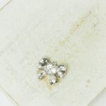 10x12 mm Cute Heart Bow Charm Silver-colored x 1 pc(s)