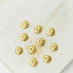 1.5x5 mm Gold-colored Cute Bead Cap x 10 pc(s)