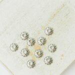 1.5x5 mm Platinum-colored Cute Bead Cap x 10 pc(s)