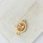 10x17 mm Ildi crystal connector Light Peach x 1 pc(s)
