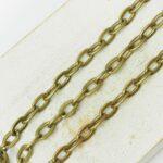 4x7 mm  Simple Oval Chain Antique bronze x 2 m