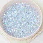 3 mm Fire-polished round beads Etched Light Blue AB x 100 pc(s)