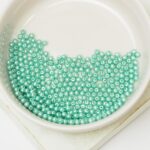2 mm Round Glass beads Aqua x 100 pc(s)